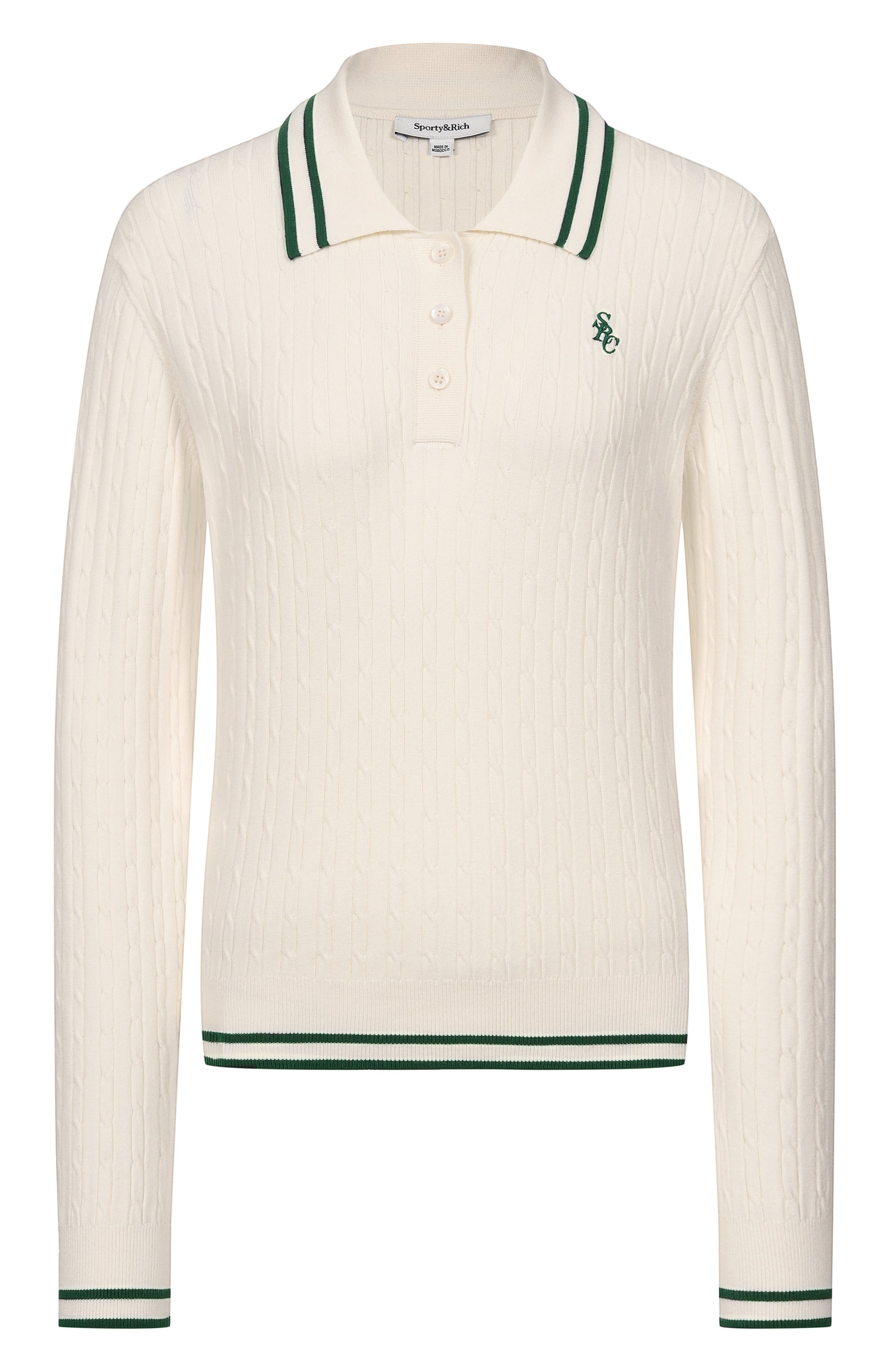 Поло из вискозы SPORTY AND RICH, арт. ST03761302WH61, фото 1