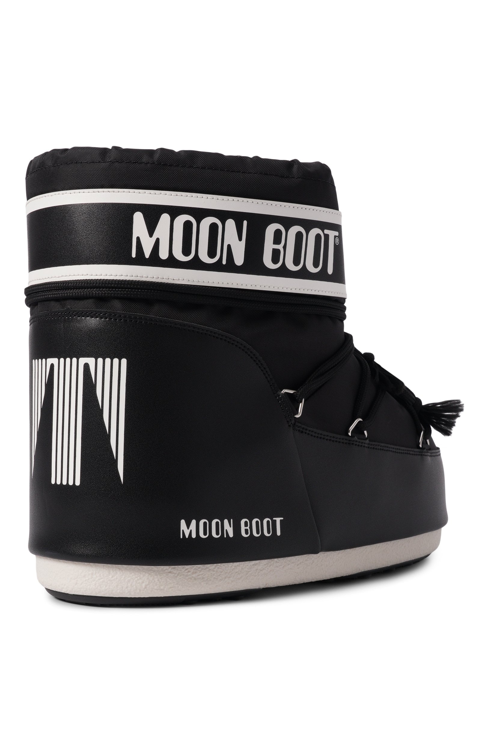 Комбинированные сапоги icon MOON BOOT черного цвета по цене 23100 руб., арт. 80D1409340, фото 4 Комбинированные сапоги icon MOON BOOT, арт. 80D1409340, фото 4