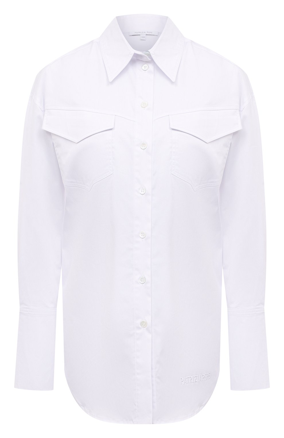 Рубашка PATRIZIA PEPE белого цвета по цене 31800 руб., арт. 8C0627_A303, фото 1 Рубашка PATRIZIA PEPE, арт. 8C0627_A303, фото 1