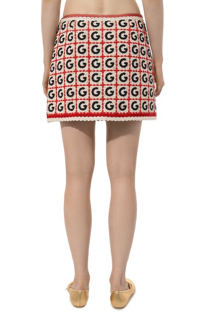 Юбка GUCCI красного цвета по цене 155500 руб., арт. 751302/ZAM4S, фото 4 Юбка GUCCI, арт. 751302/ZAM4S, фото 4