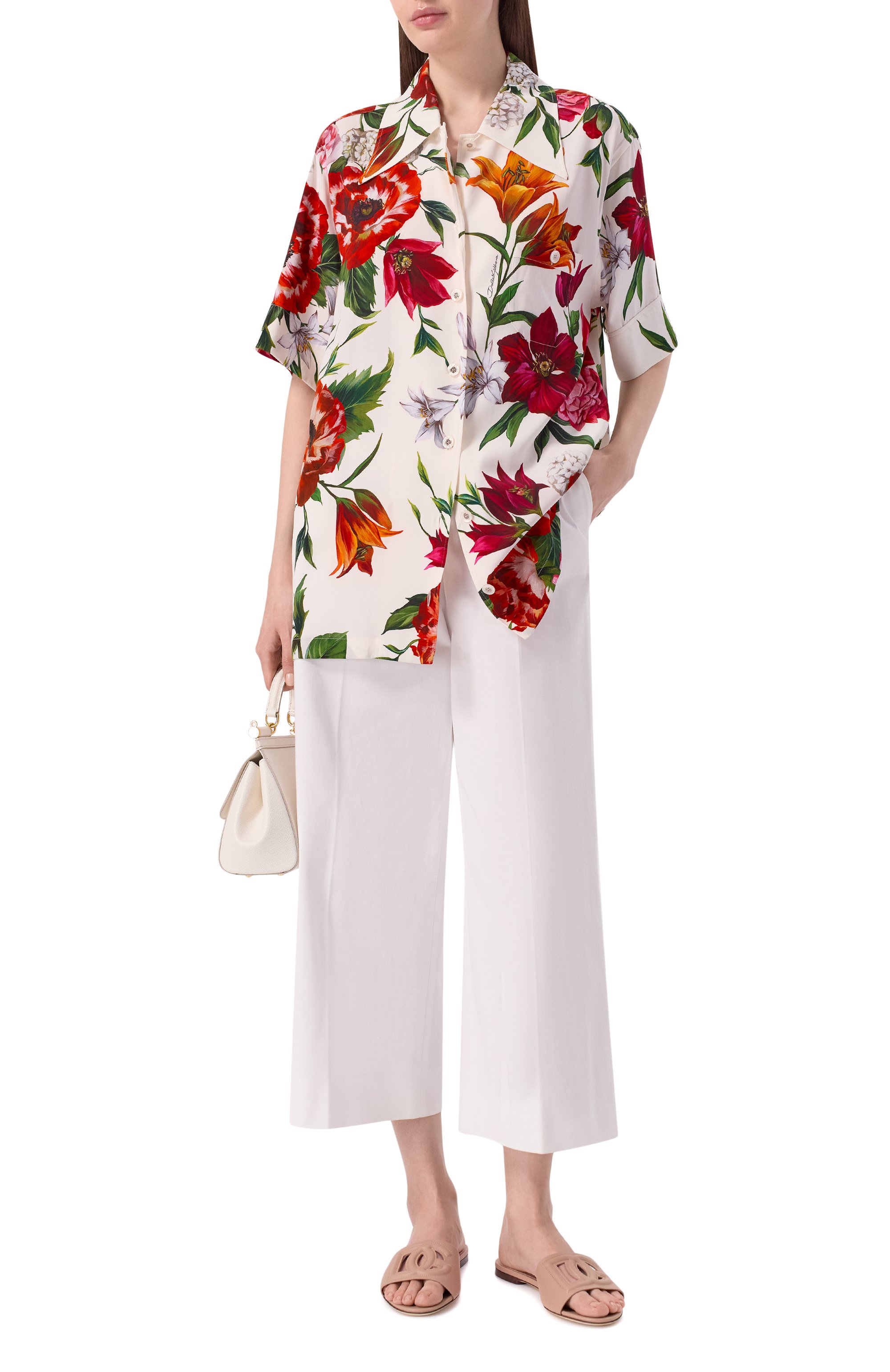 Кожаные шлепанцы bianca DOLCE & GABBANA, арт. CQ0436/AY329, фото 3