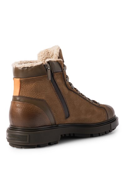 Кожаные ботинки SANTONI коричневого цвета по цене 114000 руб., арт. MGSG18190DARZEMW, фото 4 Кожаные ботинки SANTONI, арт. MGSG18190DARZEMW, фото 4