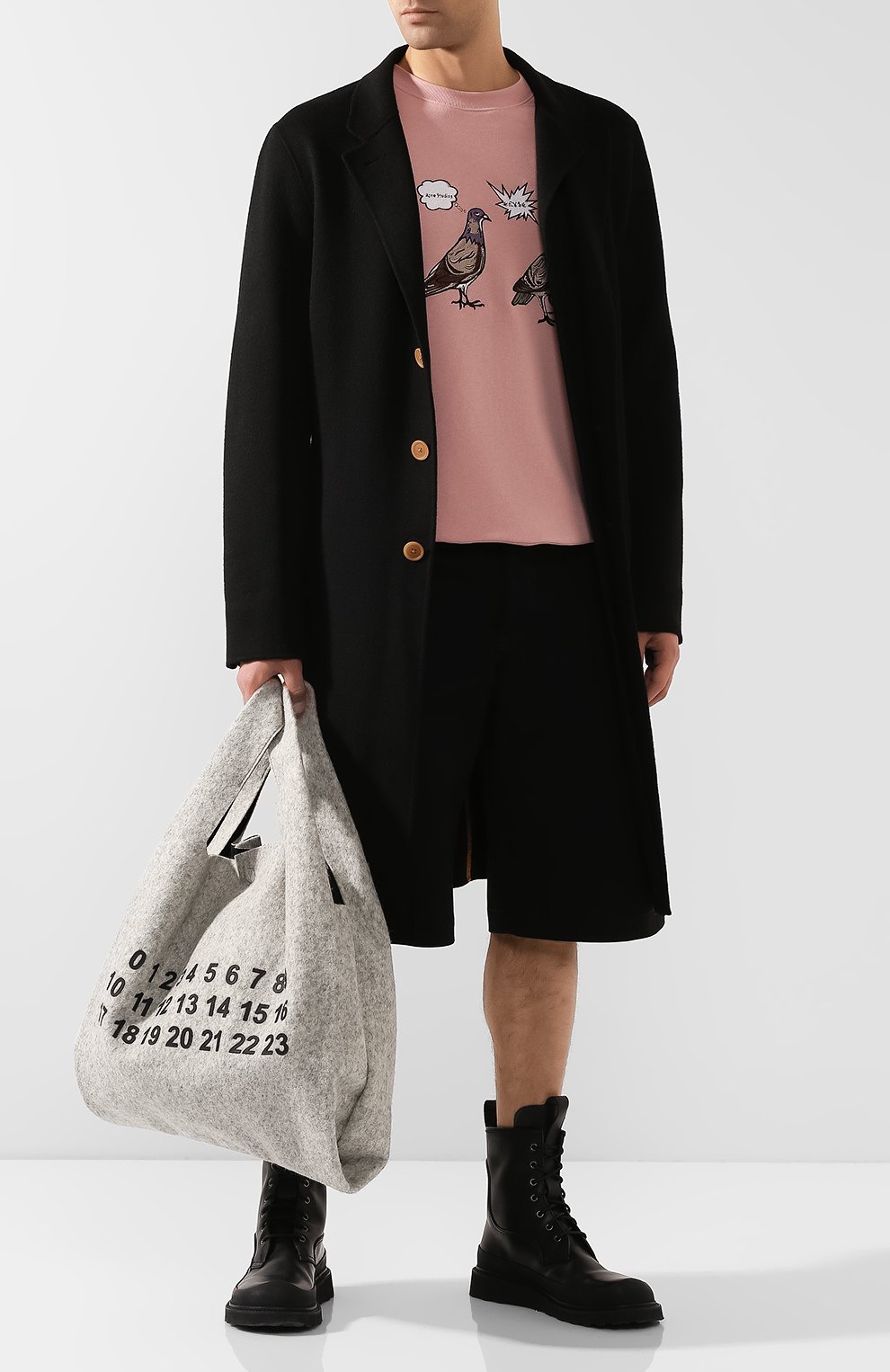 Текстильная сумка-шопер MAISON MARGIELA серого цвета по цене 170500 руб., арт. S35WC0075/P1454, фото 2 Текстильная сумка-шопер MAISON MARGIELA, арт. S35WC0075/P1454, фото 2