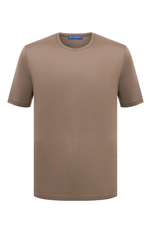 Хлопковая футболка Andrea Campagna TSMC/JERLUX Коричневый TSMC/JERLUX