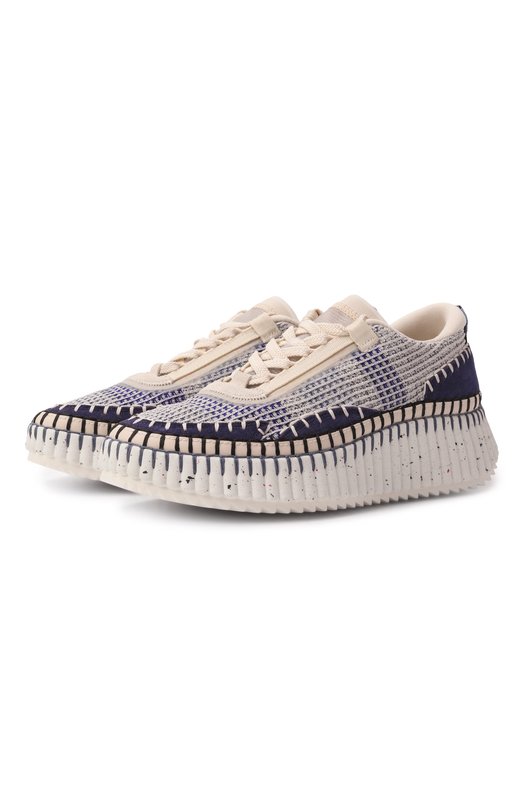 Текстильные кроссовки Nama Chloé CHC22S579Y0 Синий CHC22S579Y0