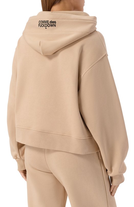 Хлопковое худи Comme des Fuckdown CFABW01373 Бежевый  CFABW01373 Фото 4