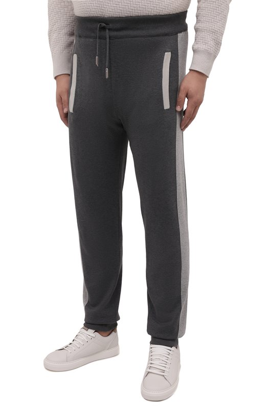 

Хлопковые джоггеры Kiton, Серый