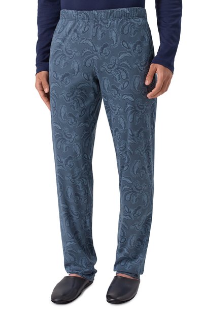 Хлопковая пижама HANRO синего цвета по цене 27700 руб., арт. 075462, фото 5 Хлопковая пижама HANRO, арт. 075462, фото 5