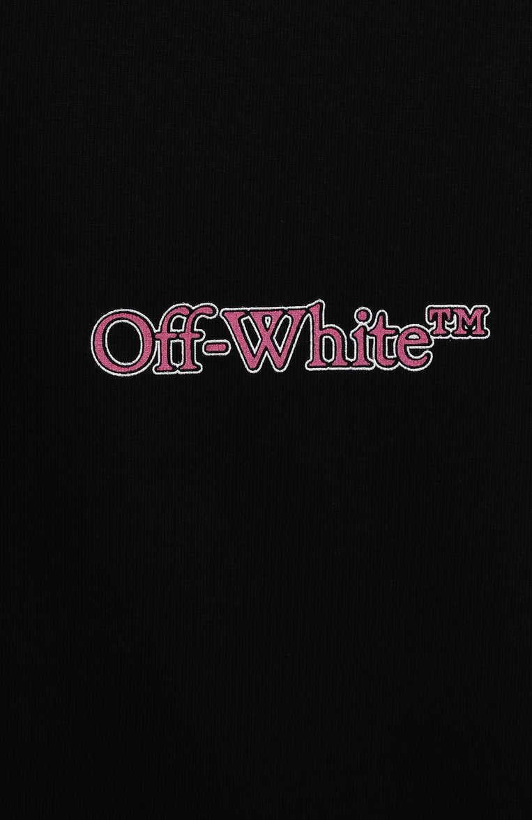 Детские хлопковые легинсы OFF-WHITE черного цвета, арт. 0GCD001S24JER002/4-10 | Фото 3 (Нос: Не проставлено; Материал внешний: Хлопок; Девочки Кросс-КТ: Леггинсы-одежда; Автоматизация состава: Проставлено; Ростовка одежда: 4 года | 104 см, 6 лет | 116 см, 8 лет | 128 см, 10 - 11 лет | 140 - 146см)