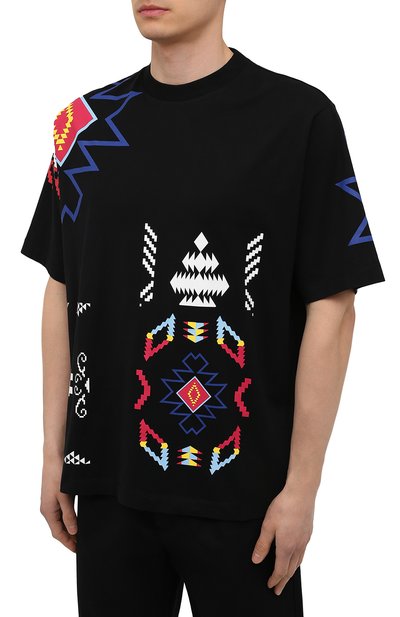 Хлопковая футболка MARCELO BURLON, арт. CMAA054S21JER003, фото 3