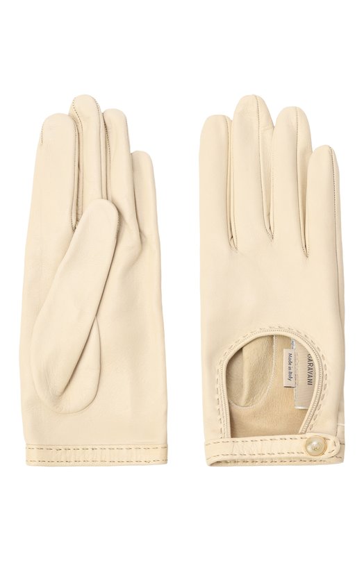Кожаные перчатки Valentino 7W2GBA00/LDU Кремовый  7W2GBA00/LDU Фото 2