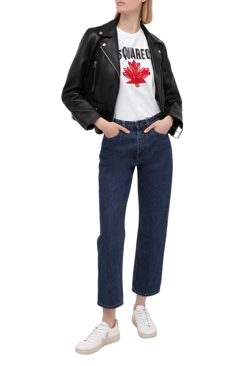 Хлопковая футболка DSQUARED2 белого цвета по цене 17950 руб., арт. S75GD0156/S22844, фото 2 Хлопковая футболка DSQUARED2, арт. S75GD0156/S22844, фото 2