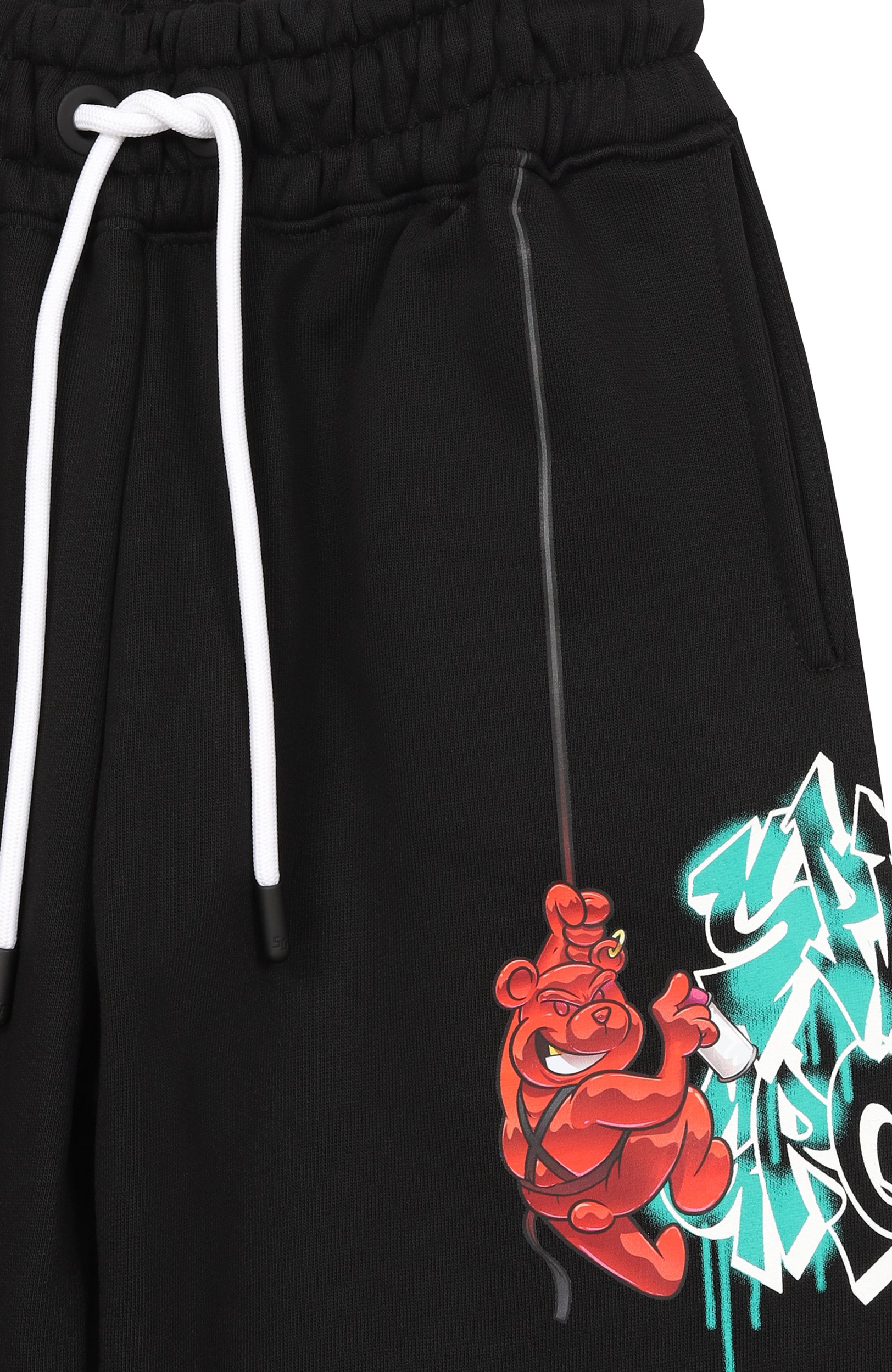 Хлопковые джоггеры SPRAYGROUND, арт. SPY1535G/GRAFFITI BITE BAGGY PANTS, фото 3