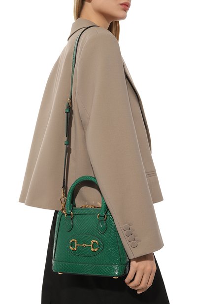 Сумка 1955 horsebit mini из кожи питона GUCCI, арт. 640716 LJM0G, фото 2