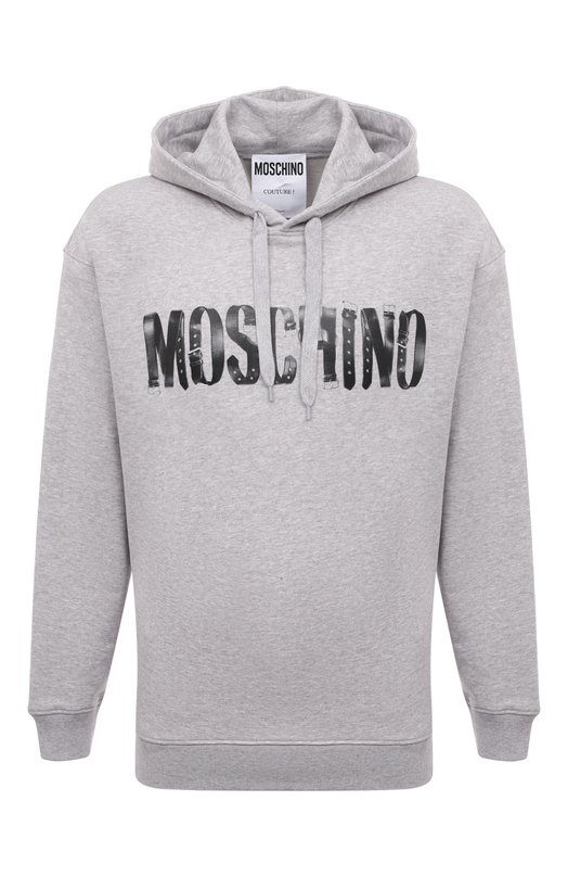 

Хлопковое худи Moschino, Серый
