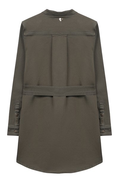 Хлопковое платье-рубашка с поясом и воротником-стойкой TWINSET, арт. GA827R/6A-10A, фото 2