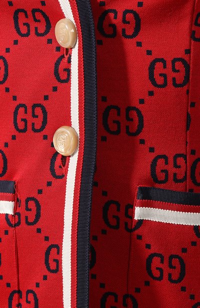Хлопковый кардиган GUCCI красного цвета по цене 142500 руб., арт. 558039/XJAEA, фото 5 Хлопковый кардиган GUCCI, арт. 558039/XJAEA, фото 5