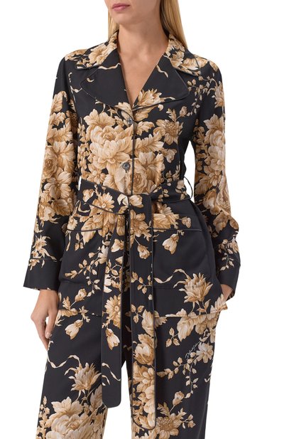 Шелковая блузка DOLCE & GABBANA черного цвета по цене 297000 руб., арт. F5Q03T/FSA7Y, фото 3 Шелковая блузка DOLCE & GABBANA, арт. F5Q03T/FSA7Y, фото 3