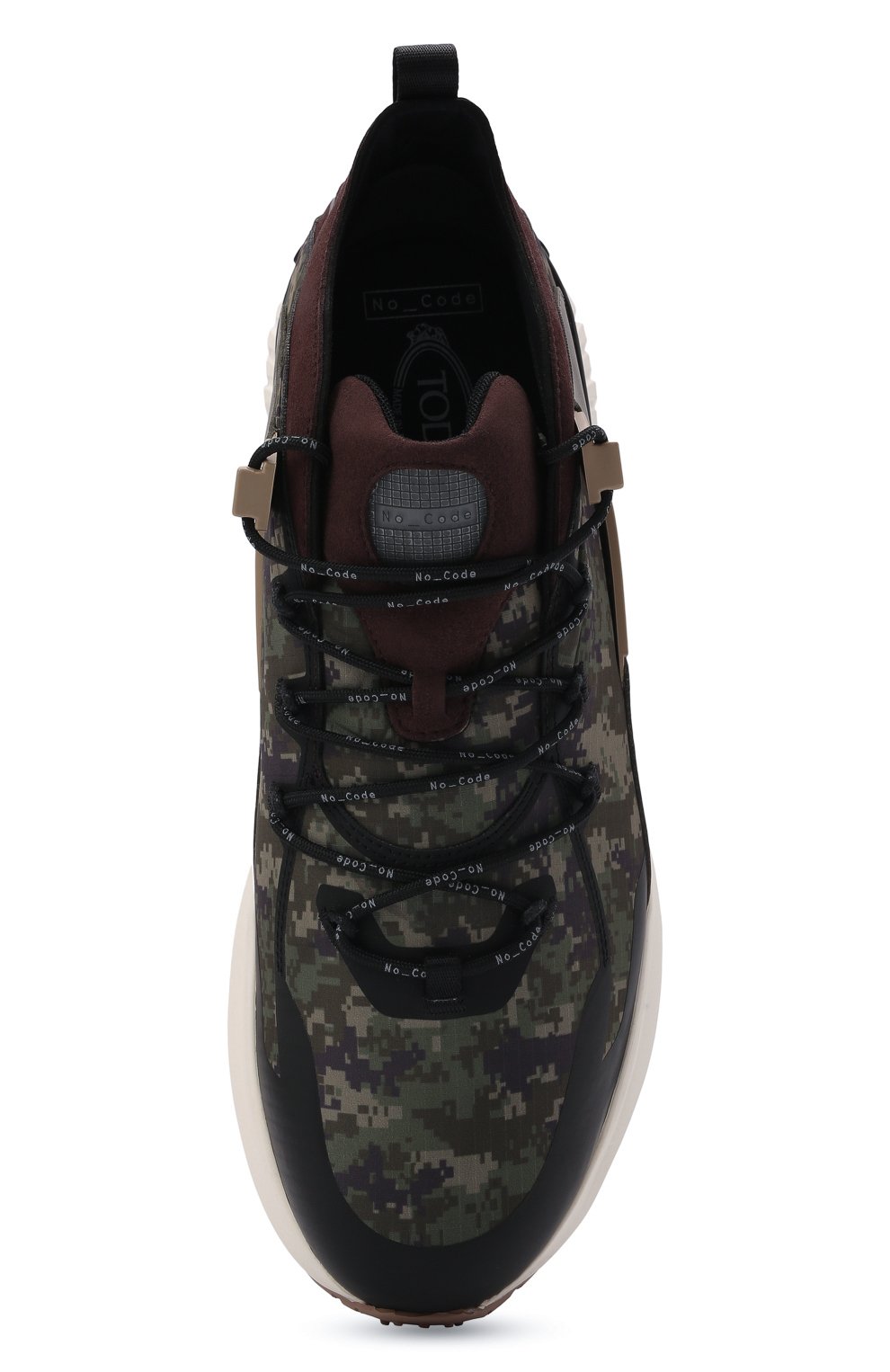 Комбинированные кроссовки no code TOD’S хаки цвета по цене 65650 руб., арт. XXM07I0EW20QNB, фото 5 Комбинированные кроссовки no code TOD’S, арт. XXM07I0EW20QNB, фото 5