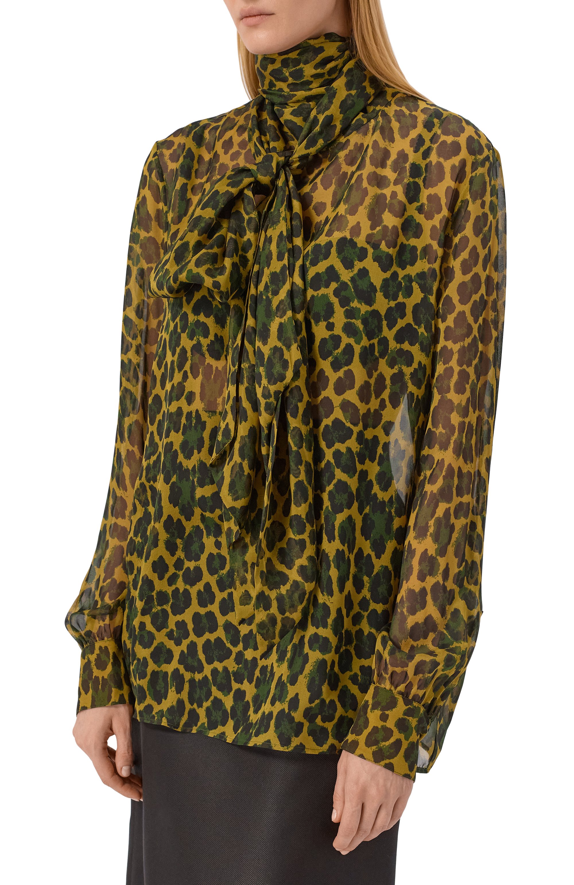 Шелковая блузка SAINT LAURENT, арт. 851373/Y5J72, фото 3