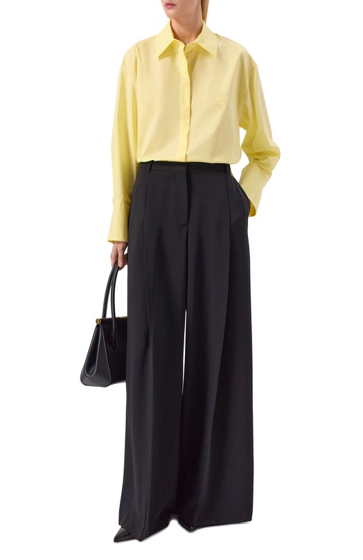 Хлопковая рубашка Zuhair Murad RSH26343/P0C0007 Жёлтый  RSH26343/P0C0007 Фото 2