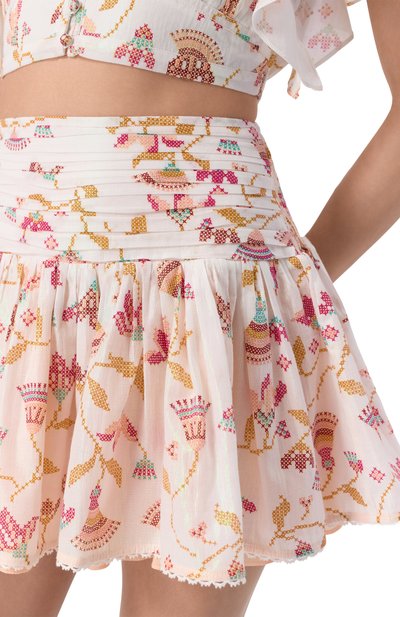 Хлопковая юбка POUPETTE ST BARTH светло-розового цвета по цене 26350 руб., арт. WENS25UKYYP, фото 5 Хлопковая юбка POUPETTE ST BARTH, арт. WENS25UKYYP, фото 5