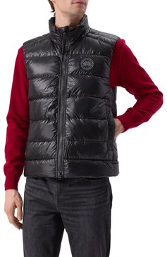 Мужской пуховый жилет crofton CANADA GOOSE черного цвета, арт. 2229MB | Фото 3 (Материал сплава: Проставлено; Драгоценные камни: Проставлено; Длина (верхняя одежда): Короткие; Материал утеплителя: Пух и перо; Материал подклада: Синтетический материал; Стили: Кэжуэл; Мужское Кросс-КТ: жилеты-объемные; Материал внешний: Синтетический материал)