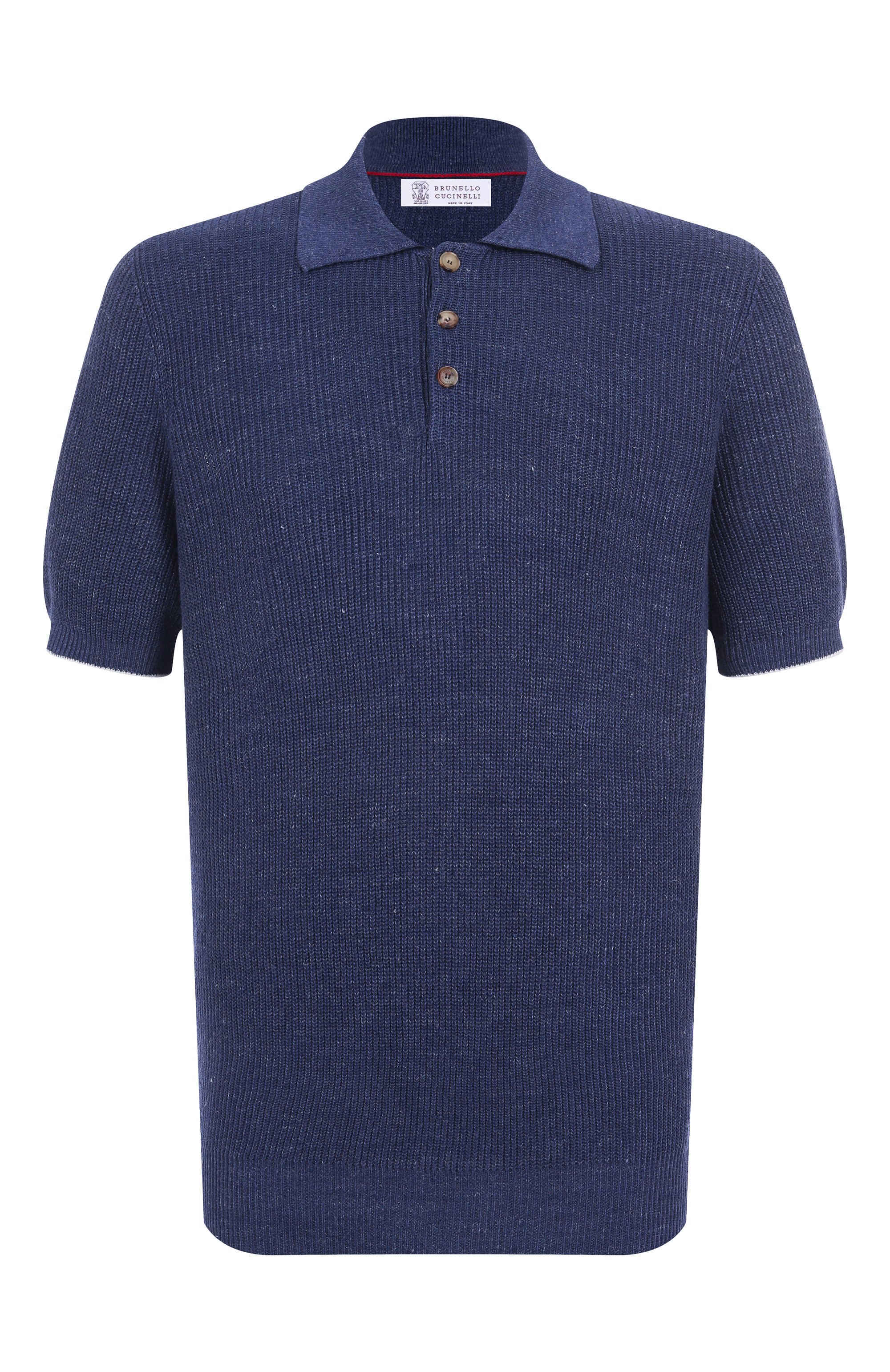 Поло изо льна и хлопка BRUNELLO CUCINELLI, арт. M2L707715, фото 7