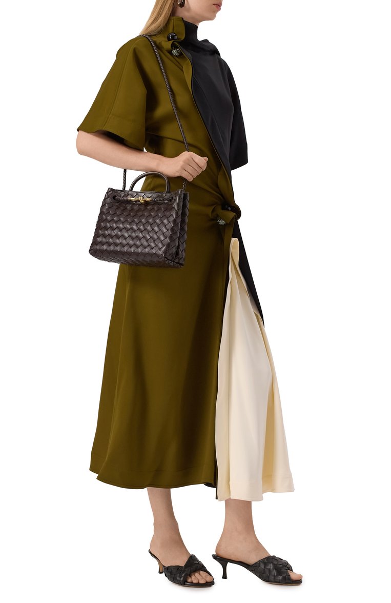 Женская сумка andiamo small BOTTEGA VENETA темно-коричневого цвета, арт. 766014 VCPP1 | Фото 7 (Размер: small; Материал: Натуральная кожа; Ремень/цепочка: На ремешке)