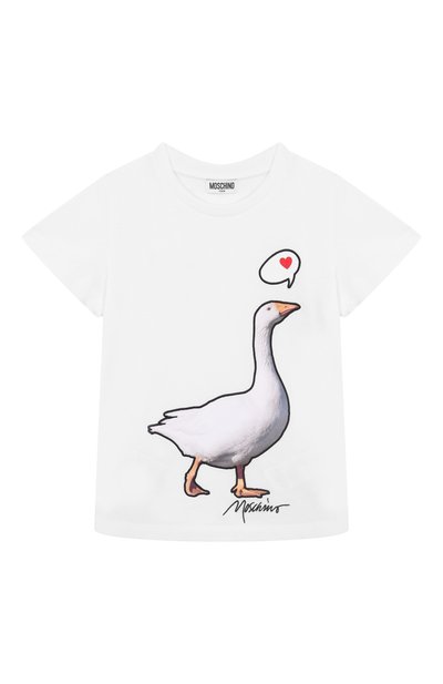 Хлопковая футболка MOSCHINO, арт. HAM06K/LAA02/10-14