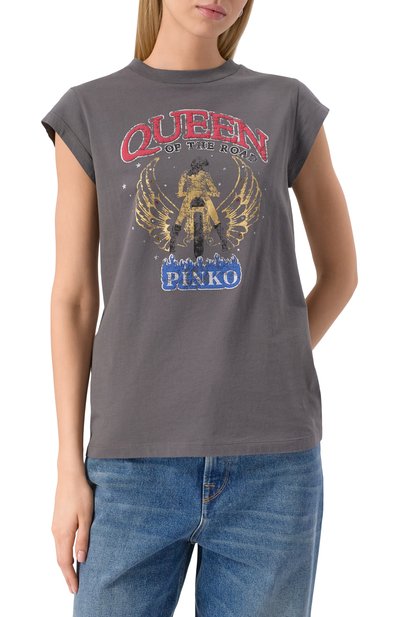 Хлопковая футболка PINKO, арт. 104603/A2DA, фото 3