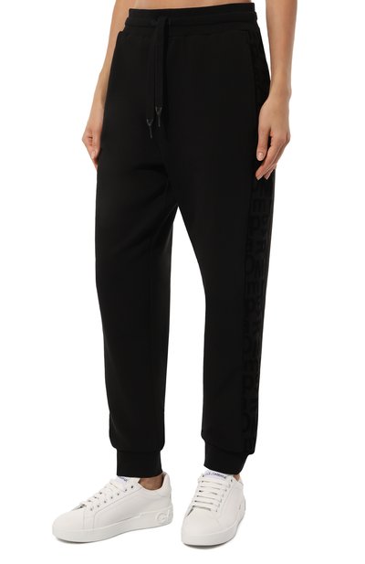 Хлопковые джоггеры EA7 черного цвета по цене 14250 руб., арт. 7W000008/AF10195, фото 3 Хлопковые джоггеры EA7, арт. 7W000008/AF10195, фото 3
