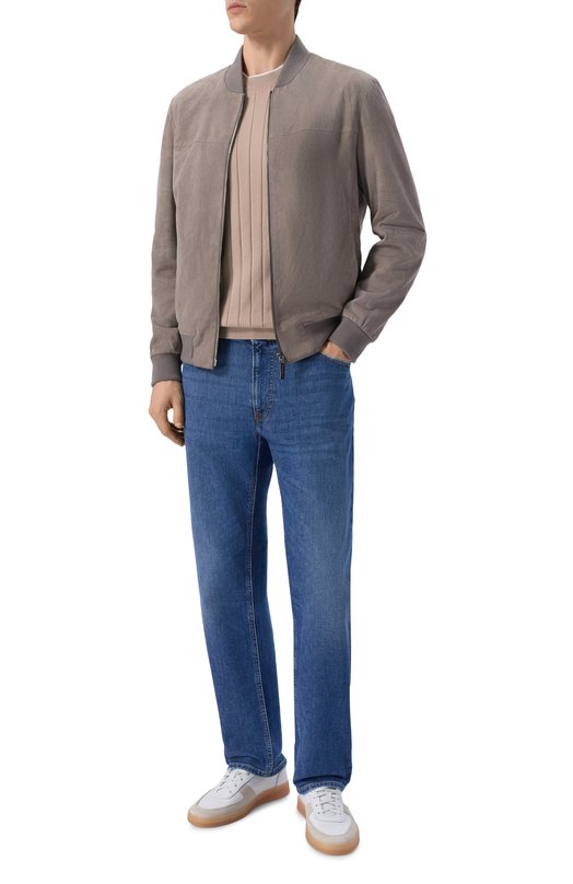 Хлопковый джемпер Andrea Campagna M5426-8035 Бежевый  M5426-8035 Фото 2