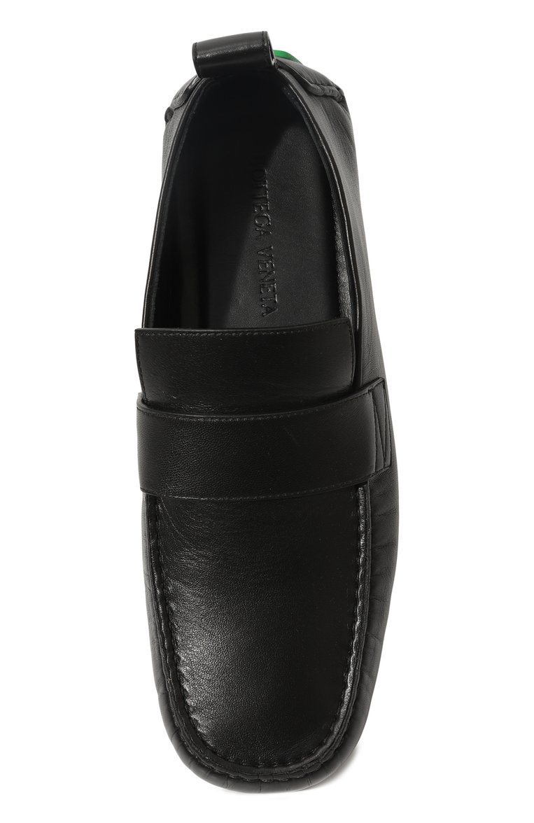 Мужские кожаные мокасины BOTTEGA VENETA черного цвета, арт. 730278/V2MD0 | Фото 6 (Нос: Не проставлено; Материал внутренний: Натуральная кожа; Материал сплава: Проставлено; Стили: Кэжуэл; Материал внешний: Натуральная кожа)
