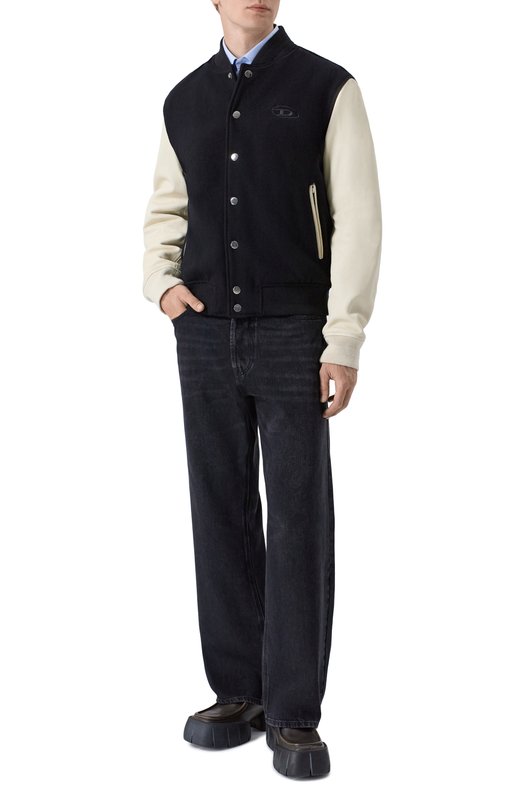 Комбинированный бомбер Diesel A21164/0LHAL Чёрно-белый  A21164/0LHAL Фото 2