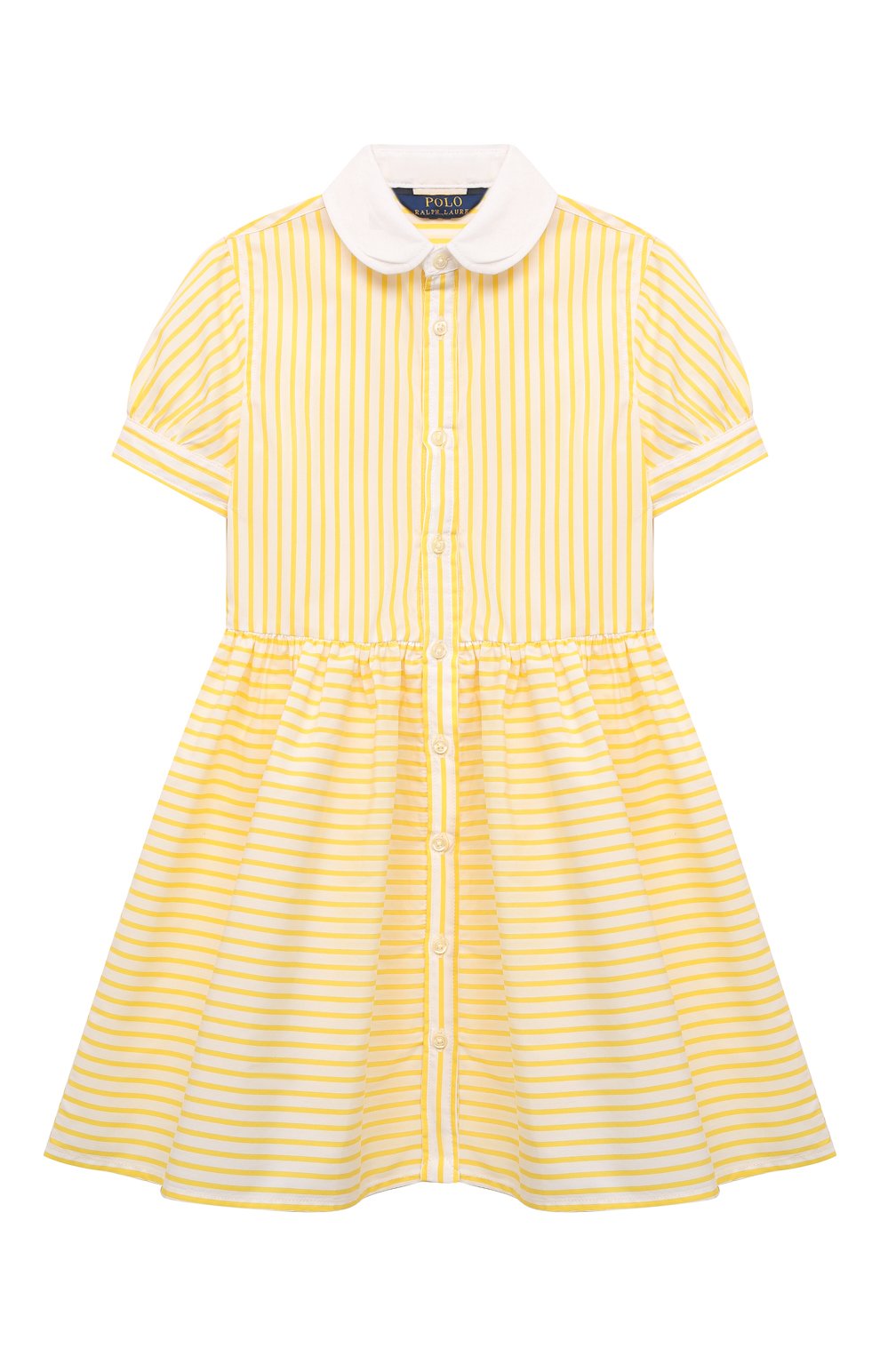 Хлопковое платье POLO RALPH LAUREN желтого цвета по цене 11950 руб., арт. 311833012, фото 1 Хлопковое платье POLO RALPH LAUREN, арт. 311833012, фото 1