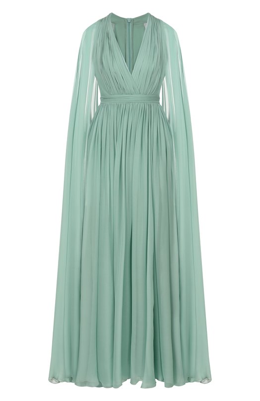 Шелковое платье Zuhair Murad RDR26034/CHSI028 Зелёный RDR26034/CHSI028