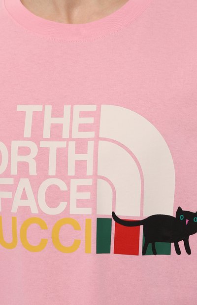 Хлопковая футболка the north face x gucci GUCCI, арт. 616036 XJDRC, фото 5