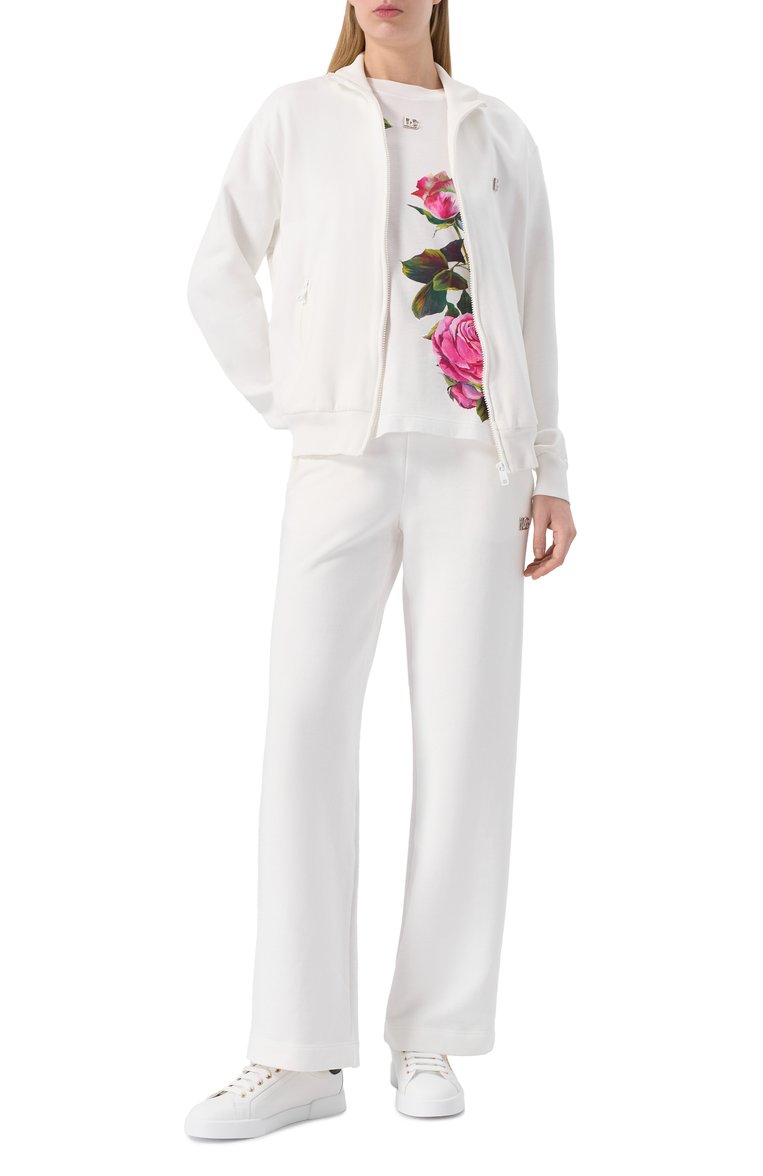 Женские кожаные кеды portofino DOLCE & GABBANA белого цвета, арт. CK2329/AH506 | Фото 2 (Автоматизация ТО: Проставлено; Материал внутренний: Натуральная кожа; Материал внешний: Натуральная кожа; Автоматизация состава: Проставлено; Подошва: Платформа; Стили: Кэжуэл; Материал утеплителя: Без утеплителя; Кросс-КТ: Низкие)