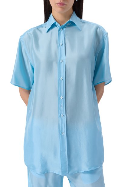 Шелковая рубашка MM6, арт. S52NF0013/M35244, фото 3