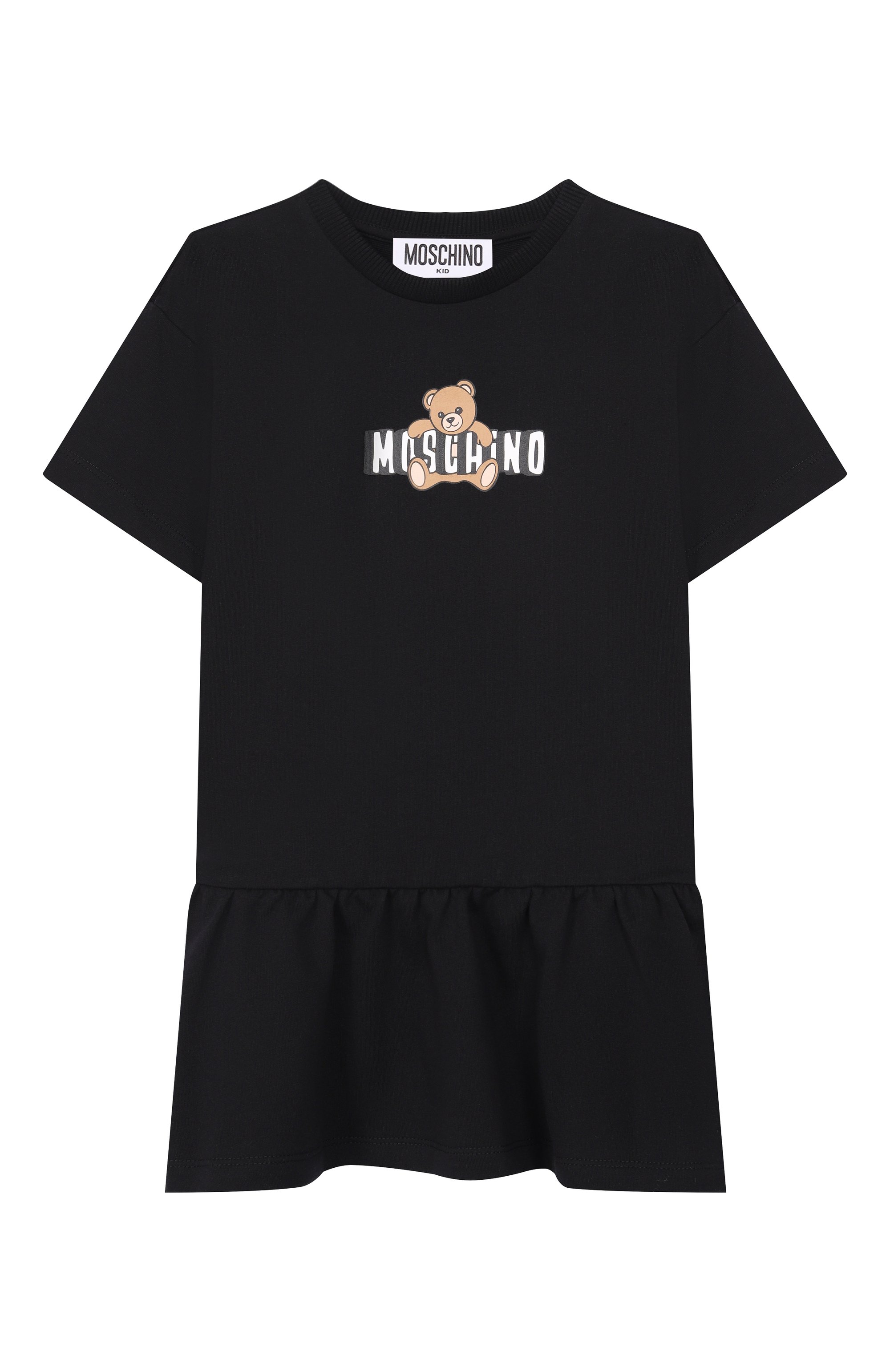 Хлопковое платье MOSCHINO черного цвета по цене 10850 руб., арт. HDV0HL/LCA19_001, фото 1 Хлопковое платье MOSCHINO, арт. HDV0HL/LCA19_001, фото 1