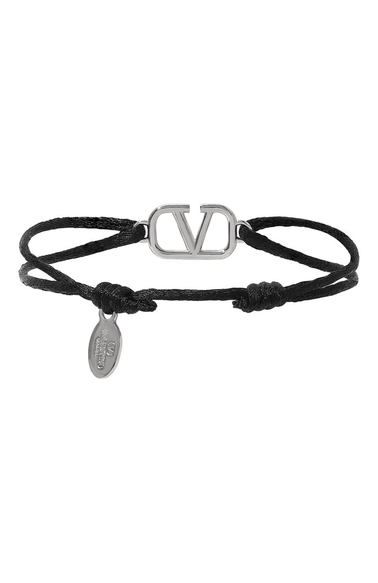Мужской текстильный браслет VALENTINO черного цвета, арт. 3Y2J0M96/DTK | Фото 3 (Нос: Не проставлено; Региональные ограничения белый список (Axapta Mercury): Не проставлено; Материал: Металл, Текстиль)