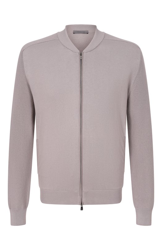Хлопковый кардиган Corneliani 27M592/2725104 Серый 27M592/2725104