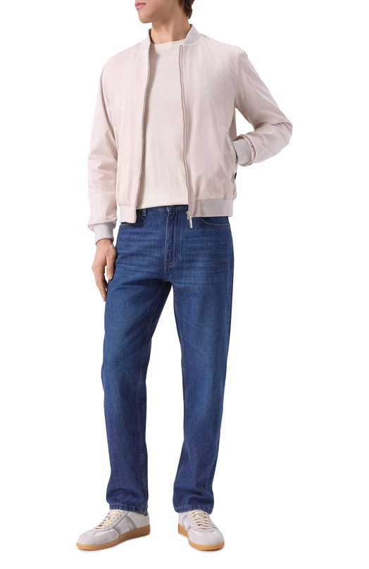 Джемпер из шелка и хлопка Corneliani 25M550-2525165 Кремовый  25M550-2525165 Фото 2