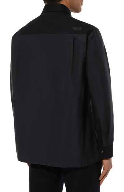 Рубашка из хлопка и шелка ZILLI темно-синего цвета по цене 138500 руб., арт. SP0G01M011193001A, фото 4 Рубашка из хлопка и шелка ZILLI, арт. SP0G01M011193001A, фото 4