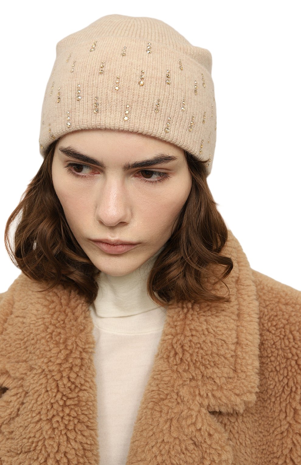 Кашемировая шапка WILLIAM SHARP бежевого цвета по цене 38100 руб., арт. A140-1, фото 2 Кашемировая шапка WILLIAM SHARP, арт. A140-1, фото 2