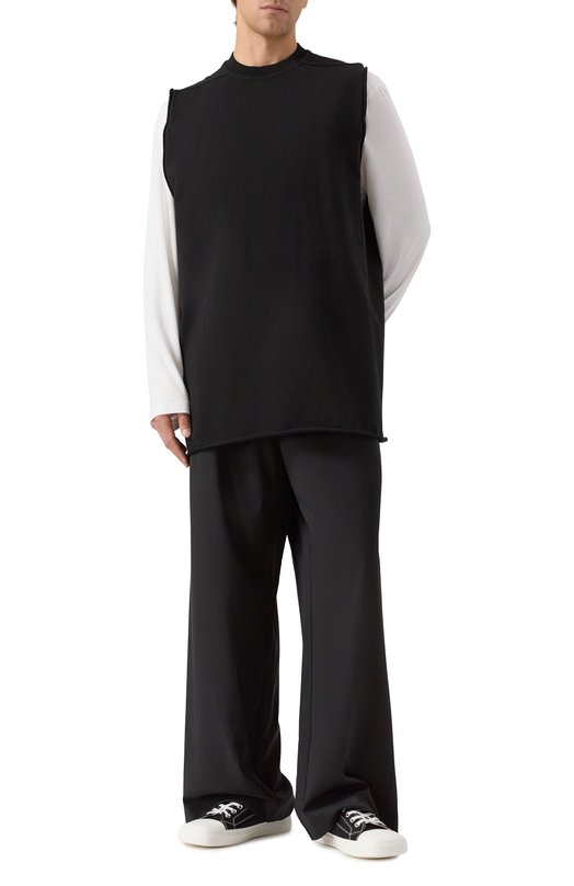 Хлопковая майка Rick Owens RR02E1108/RIG Чёрный  RR02E1108/RIG Фото 2
