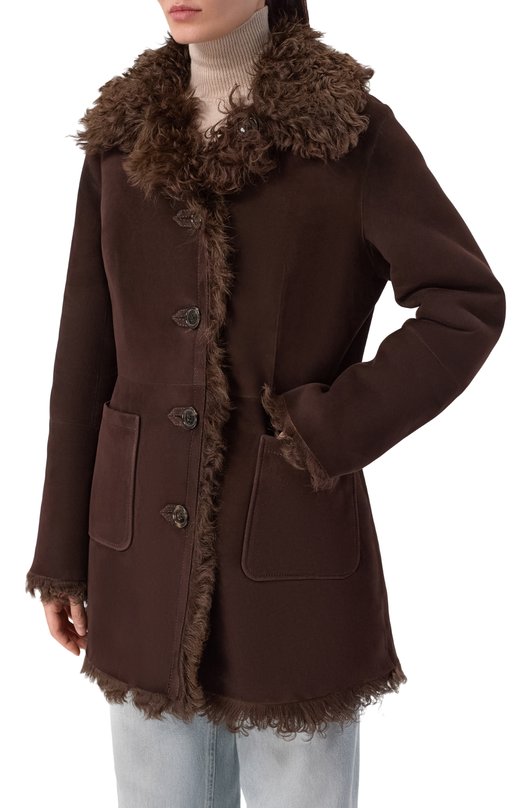 Дубленка из овчины Maslov DMB027 Коричневый  DMB027 Фото 3
