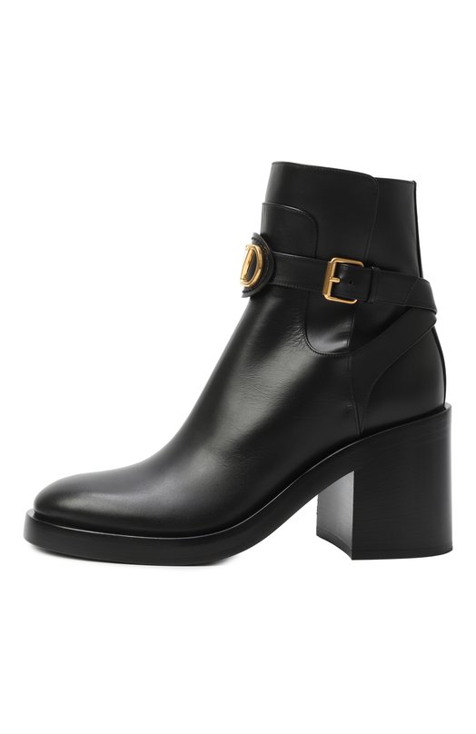 Кожаные ботильоны VLogo Signature Valentino 7W2S0MB4/DSH Чёрный  7W2S0MB4/DSH Фото 4