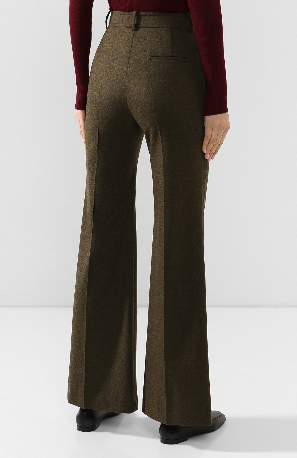 Шерстяные брюки VICTORIA BECKHAM, арт. TR WID 21102E, фото 4